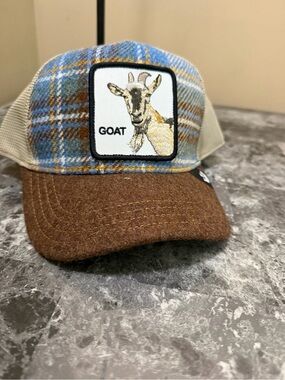 Goorin Bros. The Farm Goat Plaid Trucker Hat